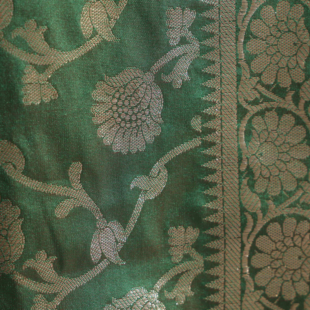 Green and Red Shaded Banarasi Semi-Silk Dupatta with Zari Weave Dupatta