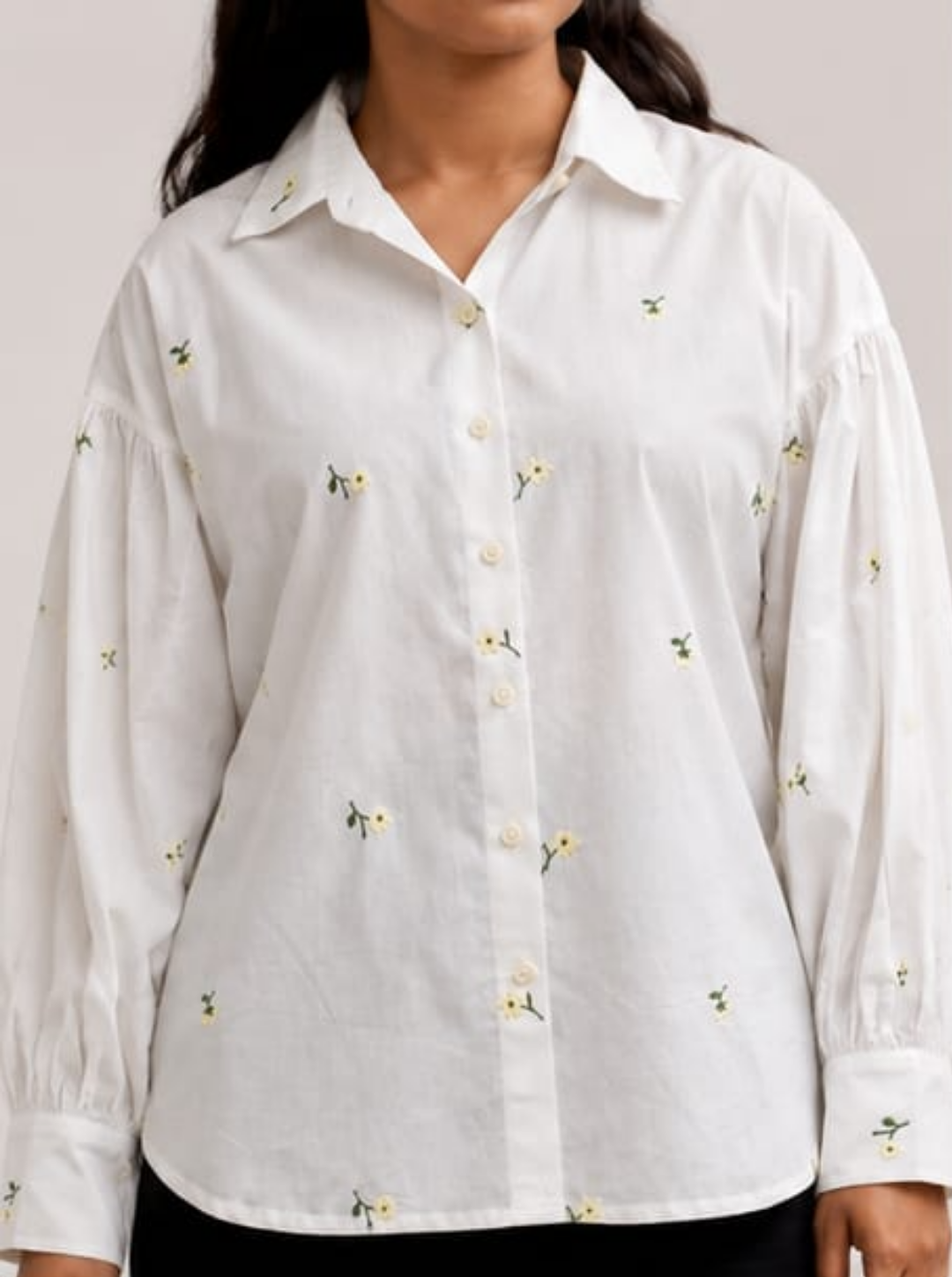 Thread Bloom Shirt - White