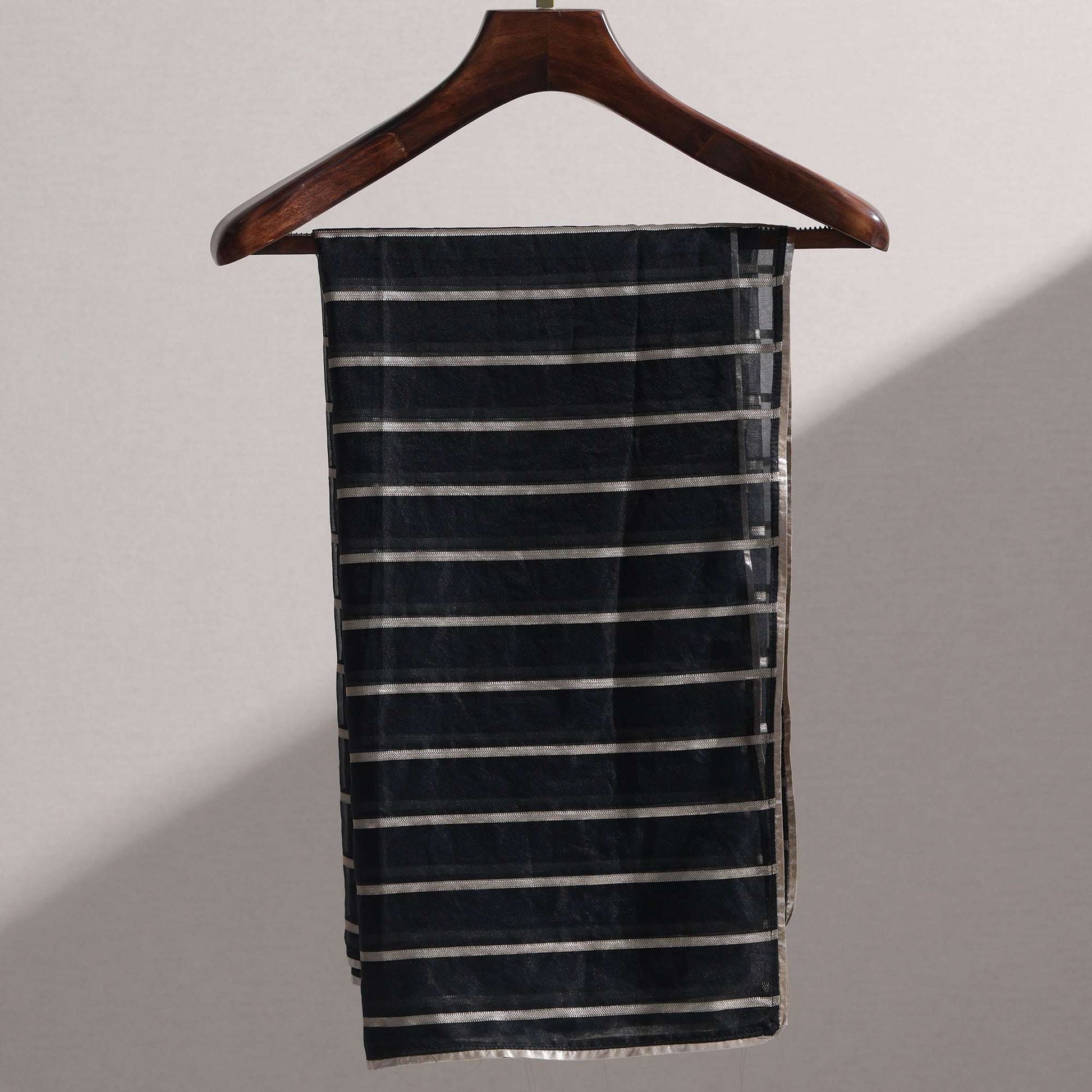 Black Silver Zari Organza Dupatta Dupatta