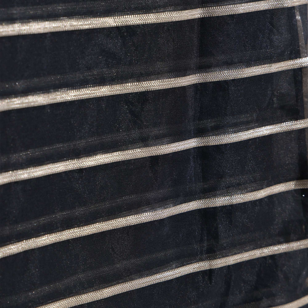 Black Silver Zari Organza Dupatta Dupatta