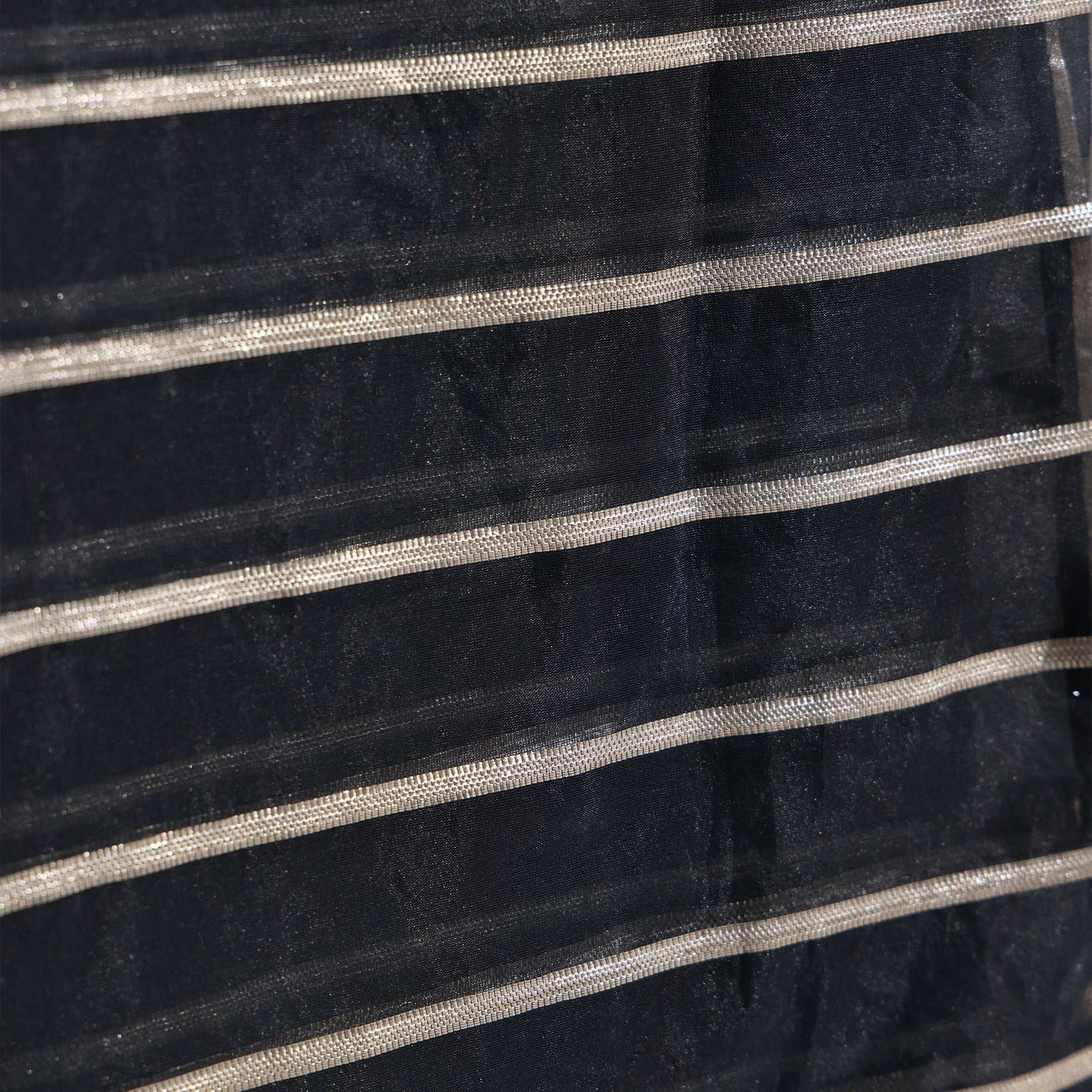 Black Silver Zari Organza Dupatta Dupatta