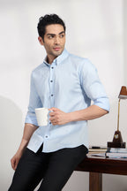 Frost Blue - Premium Cotton Formal Shirt for Men Men's Shirt Men's Shirt