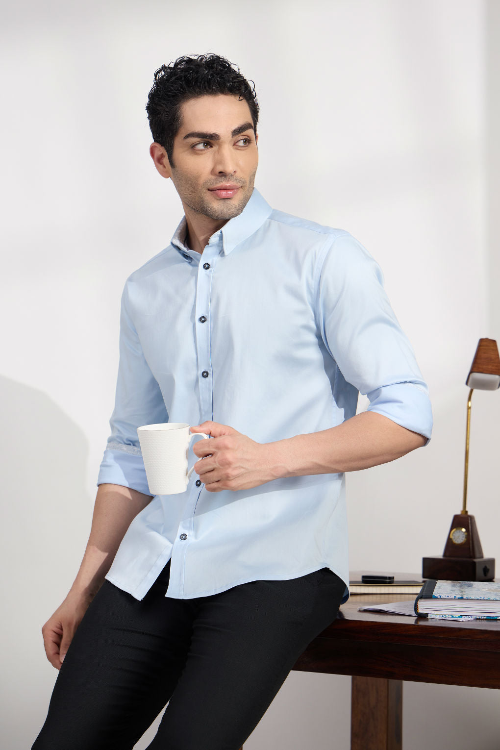 Frost Blue - Premium Cotton Formal Shirt for Men Men's Shirt Men's Shirt