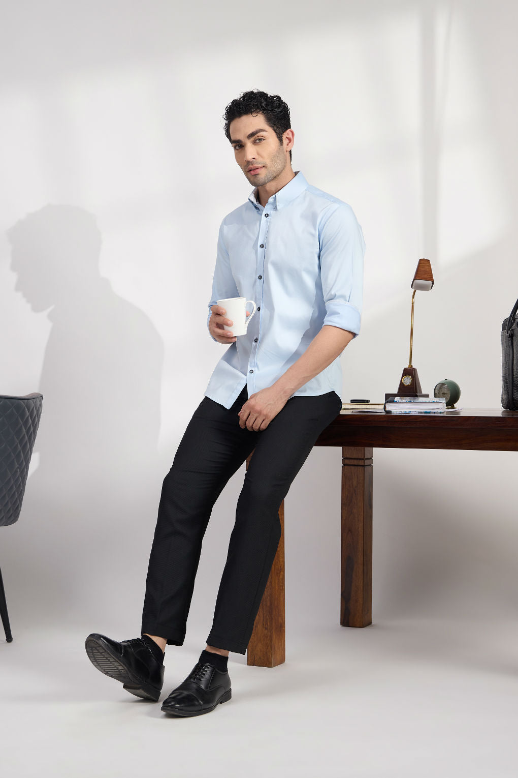 Frost Blue - Premium Cotton Formal Shirt for Men Men's Shirt Men's Shirt