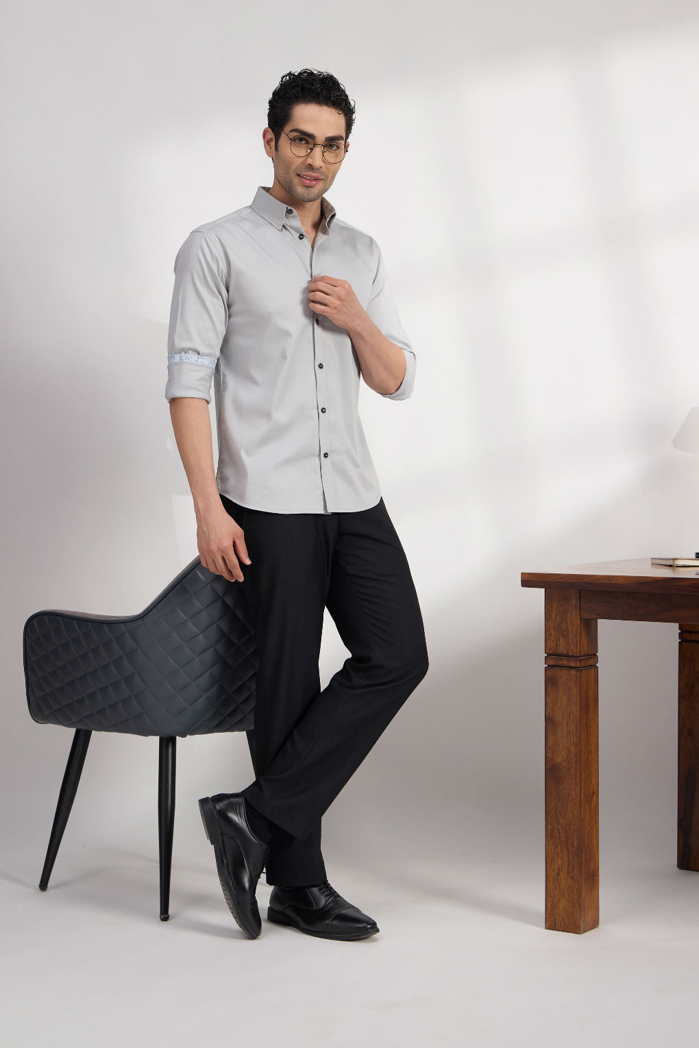 Fog Grey - Premium Cotton Formal Shirt for Men Men's Shirt Men's Shirt