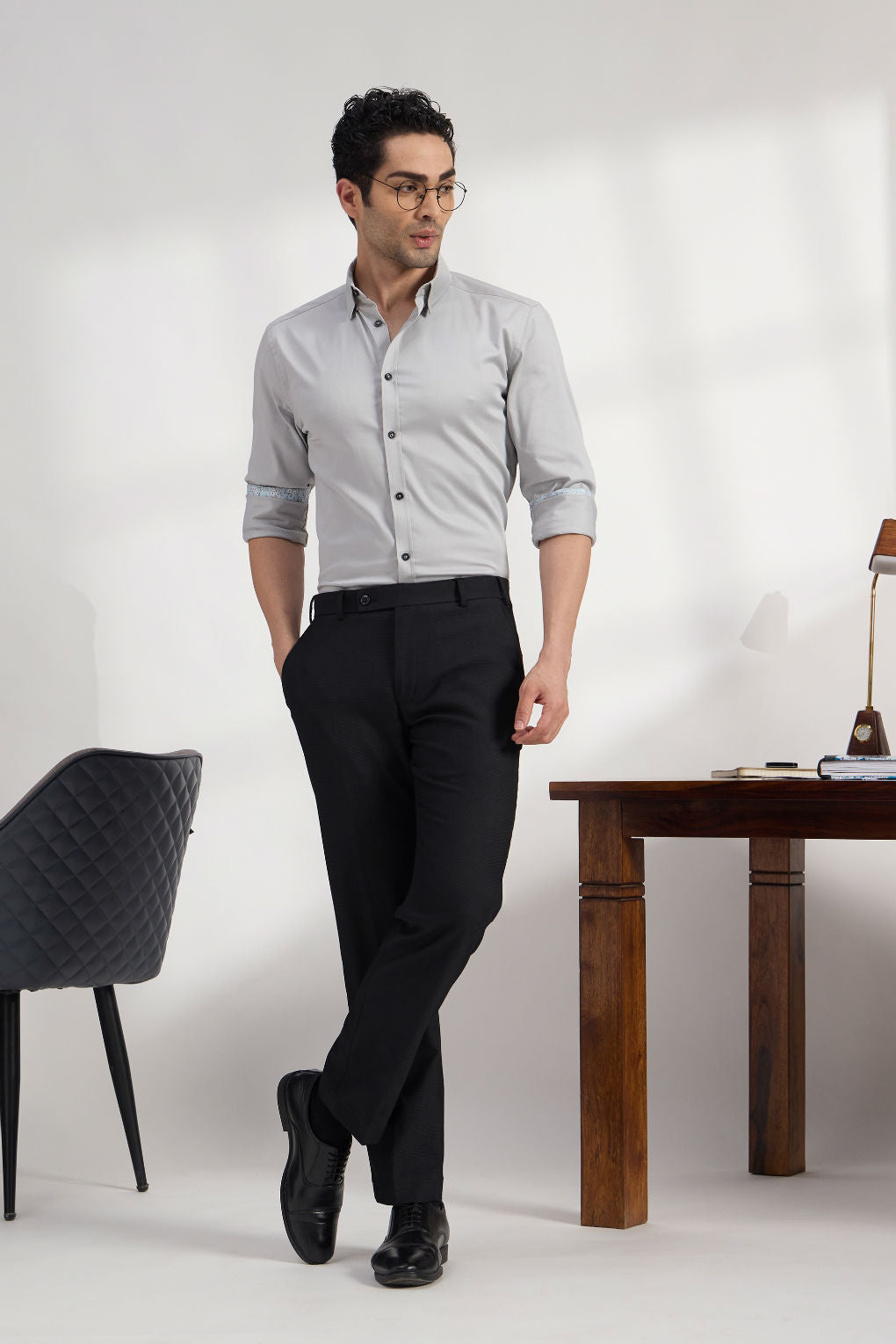 Fog Grey - Premium Cotton Formal Shirt for Men Men's Shirt Men's Shirt