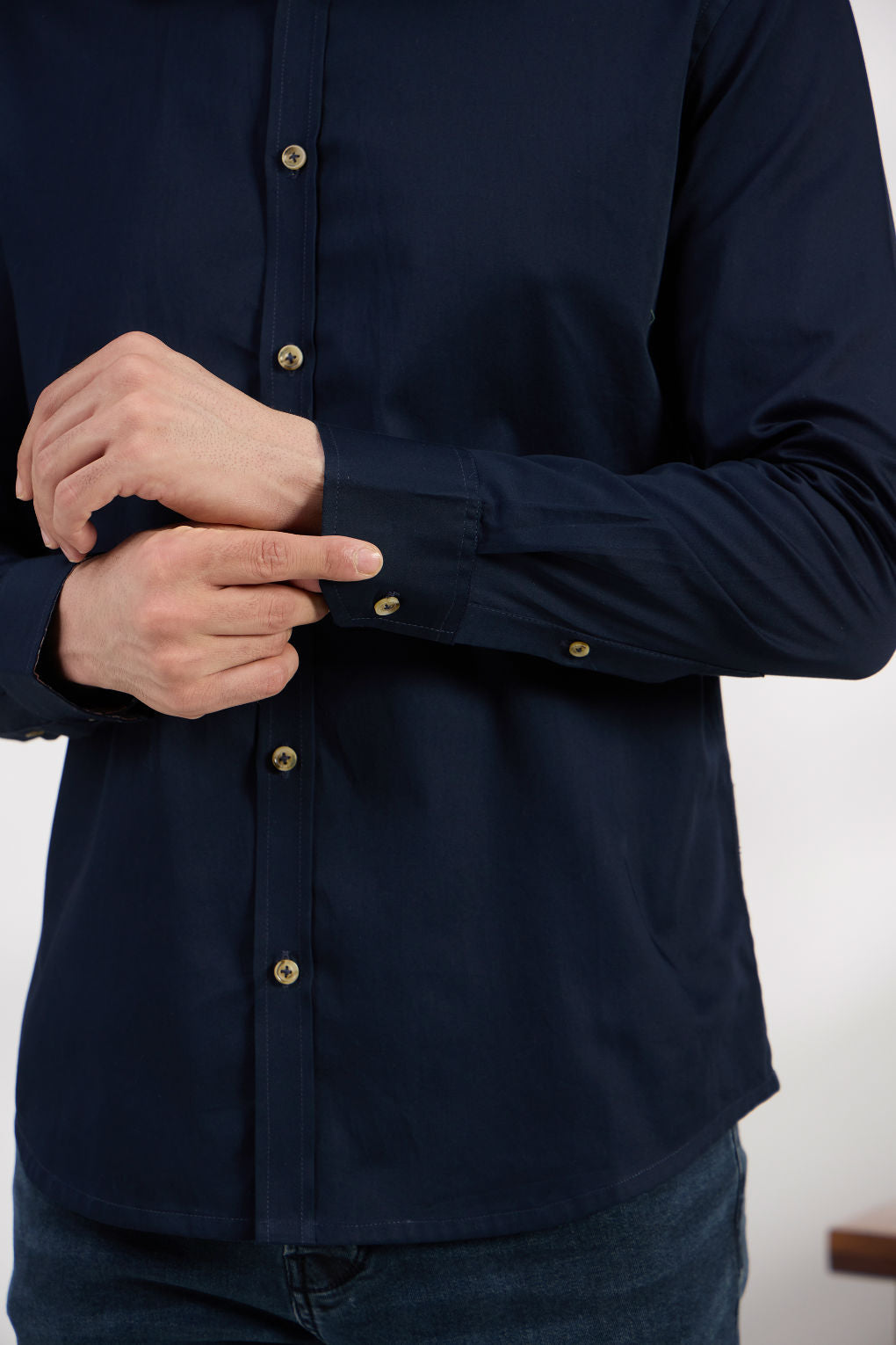 French Navy - Premium Cotton Formal Shirt for Men Men's Shirt Men's Shirt