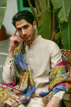 Men’s Beige Mid-length Kurta Pant Set Kurta Pant Set Kurta Pant Set