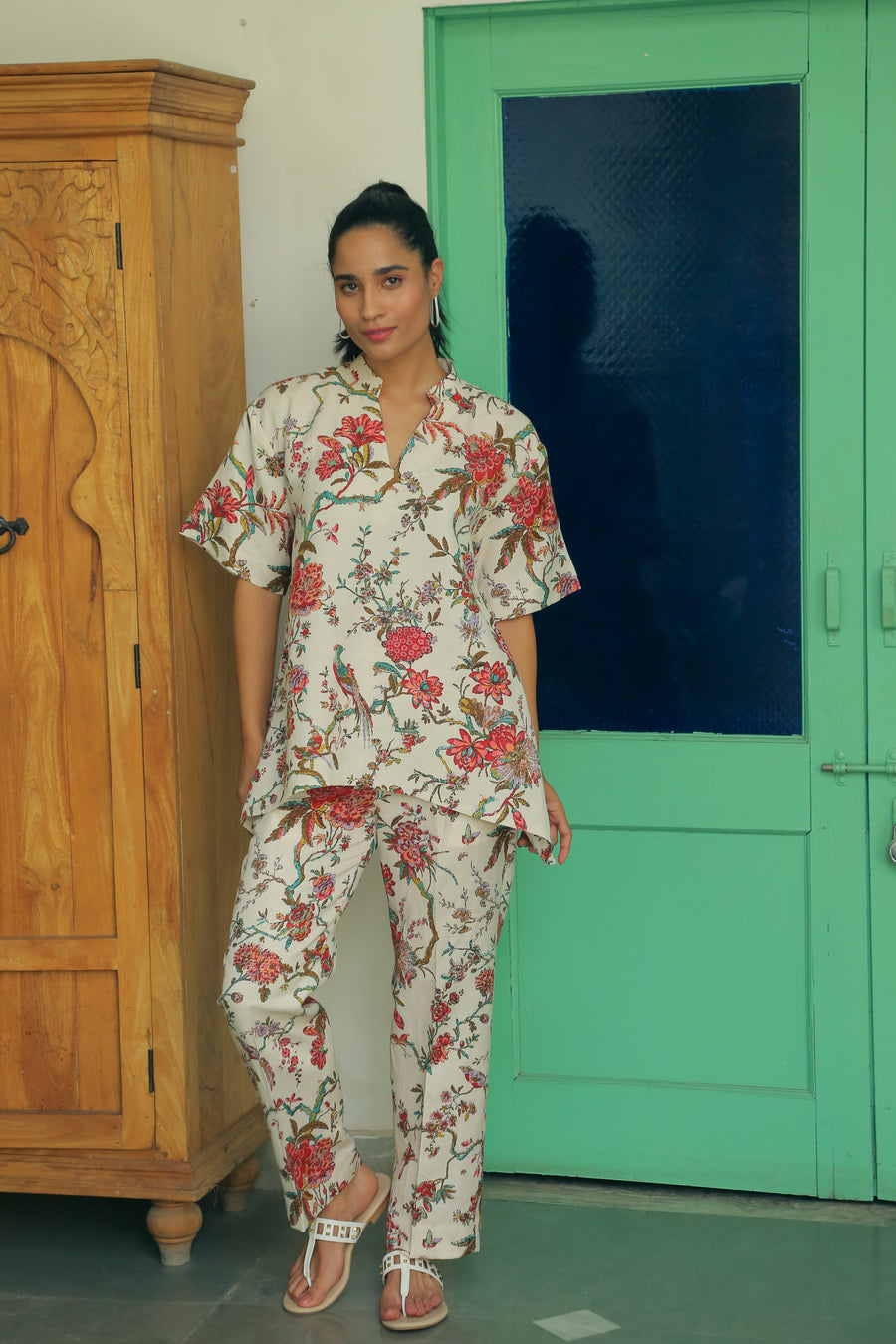Women’s Vibrant Print Co-Ord Set Co-Ord Set Printed Linen Co-Ord Set