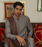 Men’s Light Grey Mid-length Kurta Pant Set Kurta Pant Set Kurta Pant Set