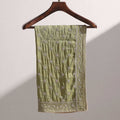 Mehndi Green Tissue Dupatta with Checkered Sequin Zari Floral Design Dupatta