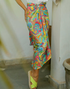 Multicolour Wrap Skirt
