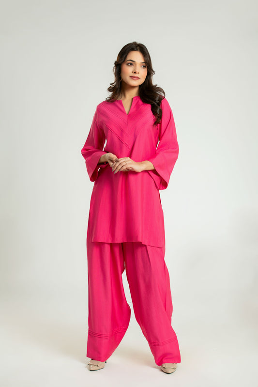 Women's Temple Pleated Farshi Salwar Coord Set