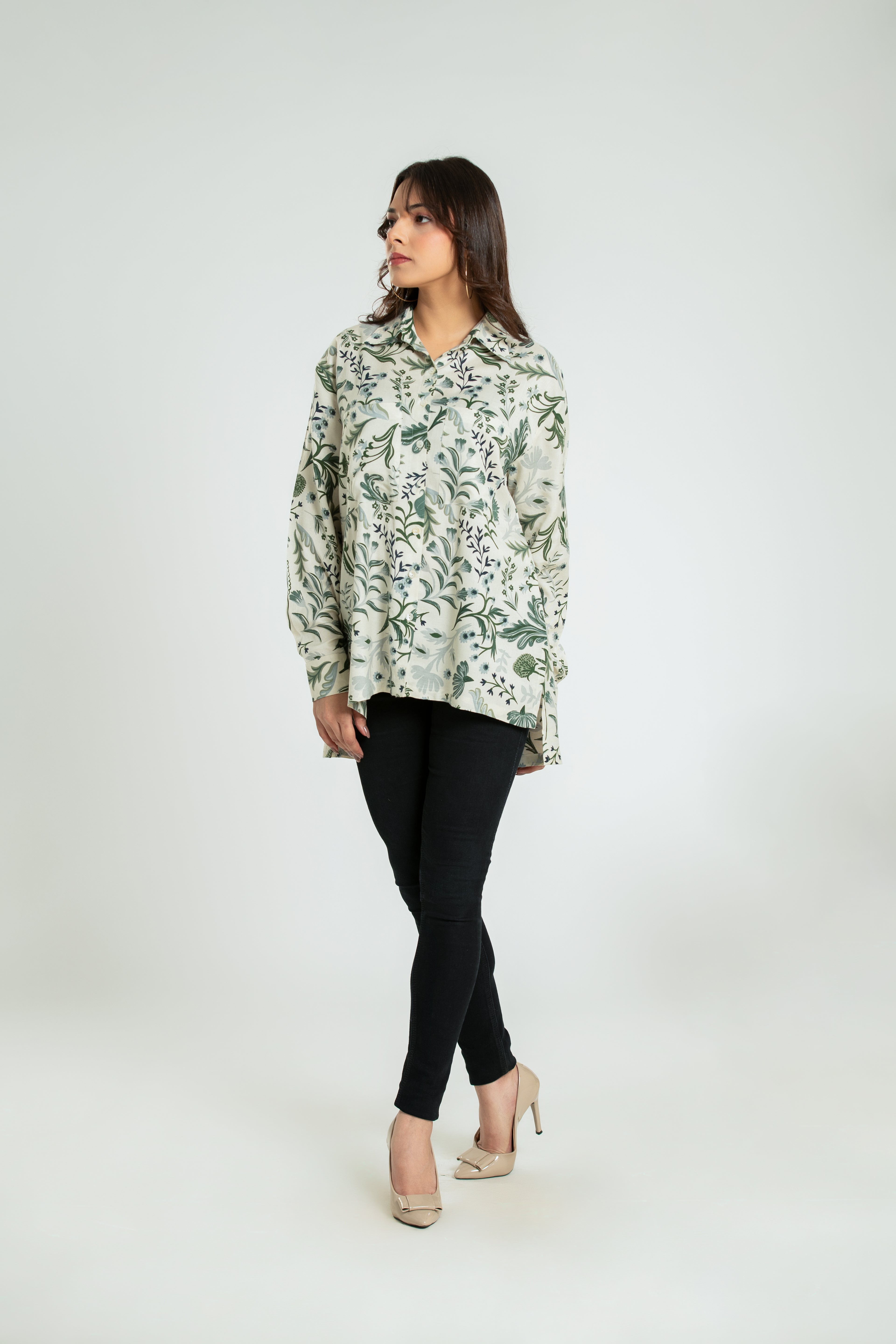 Women's Floral Oversize Fit Shirt