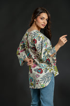Beige Floral Top