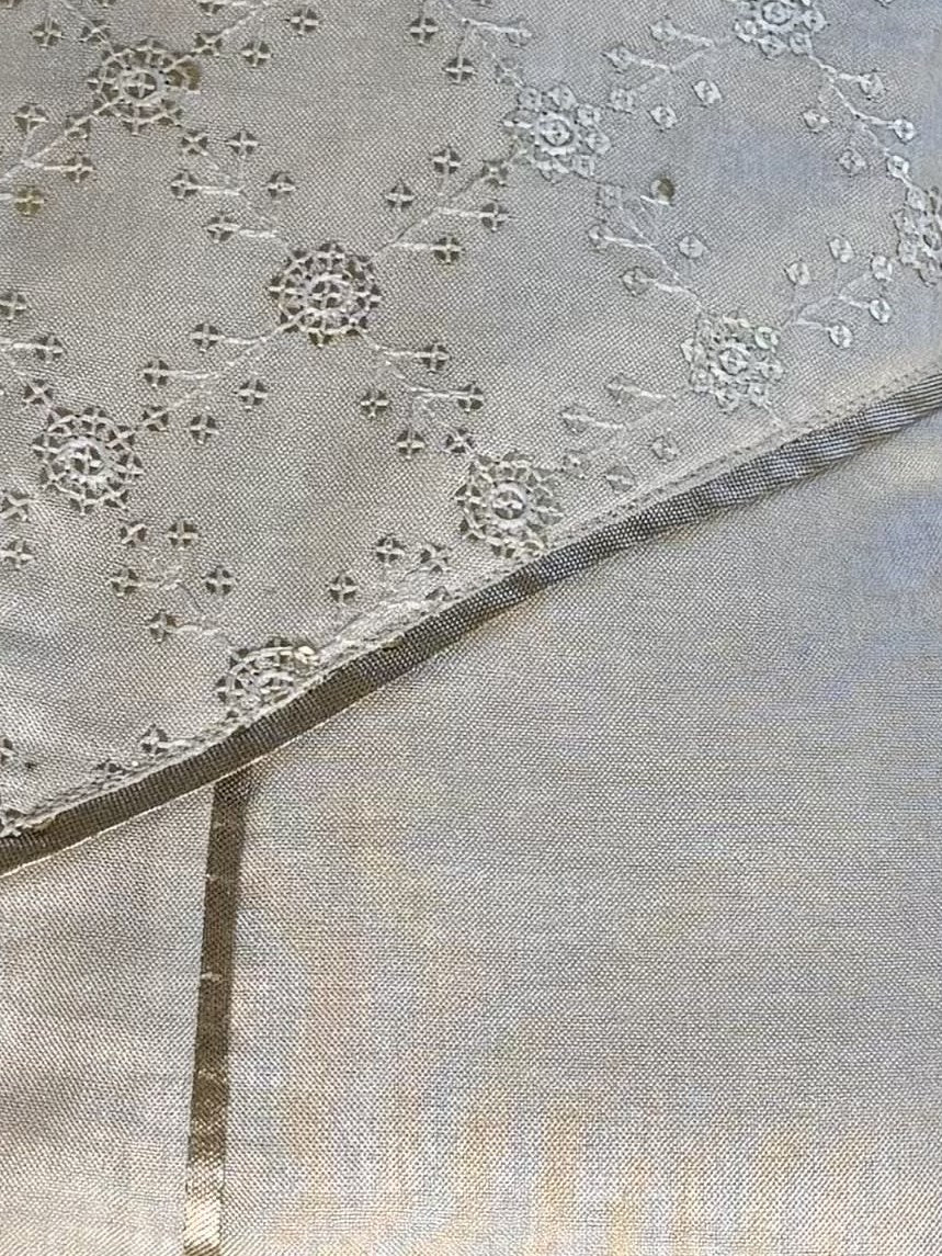 Aasma - V-Shaped Yoke Design Beige Silk Women's Kurta Set