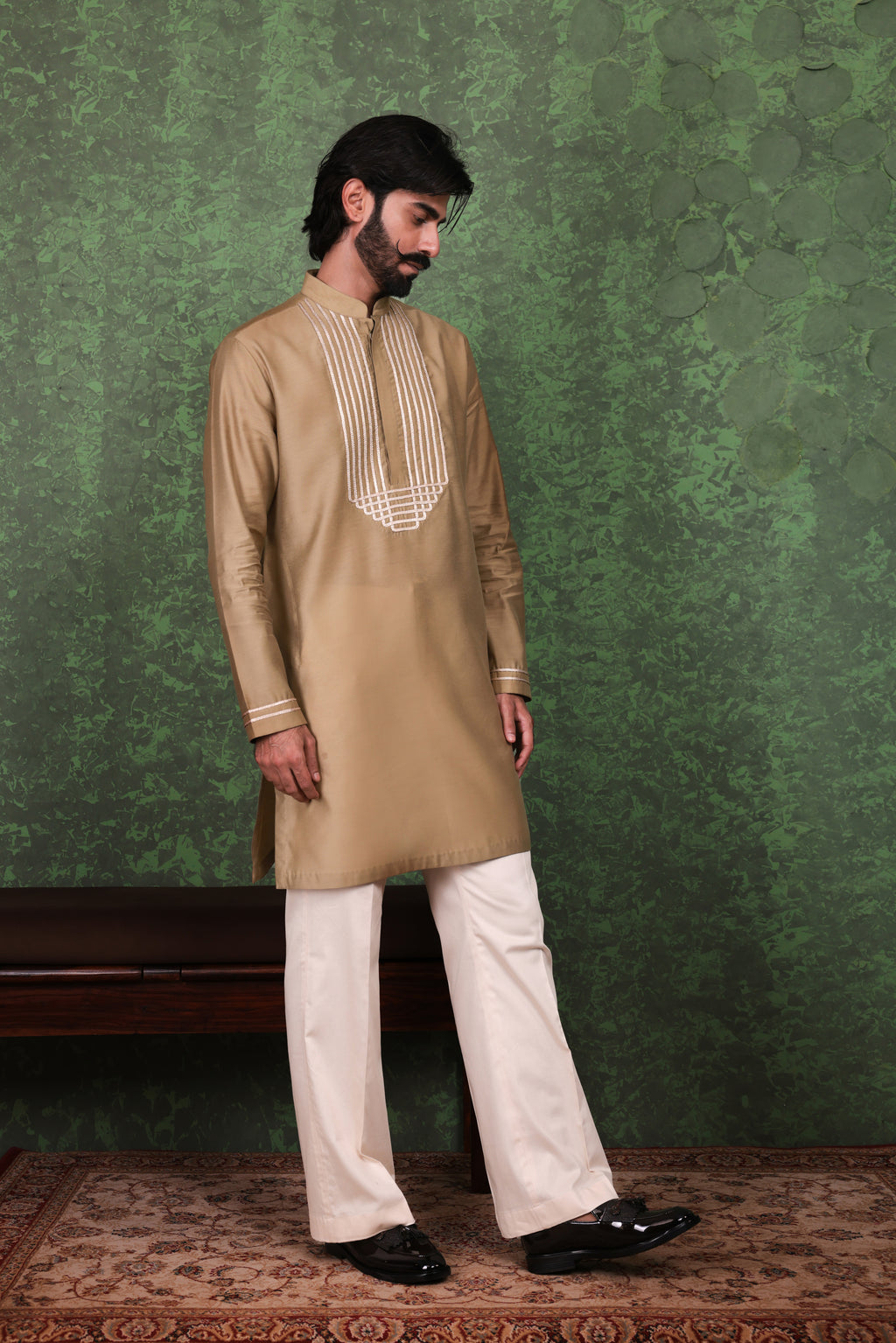 Tarana - Men's Sage Green Kurta Pant Set