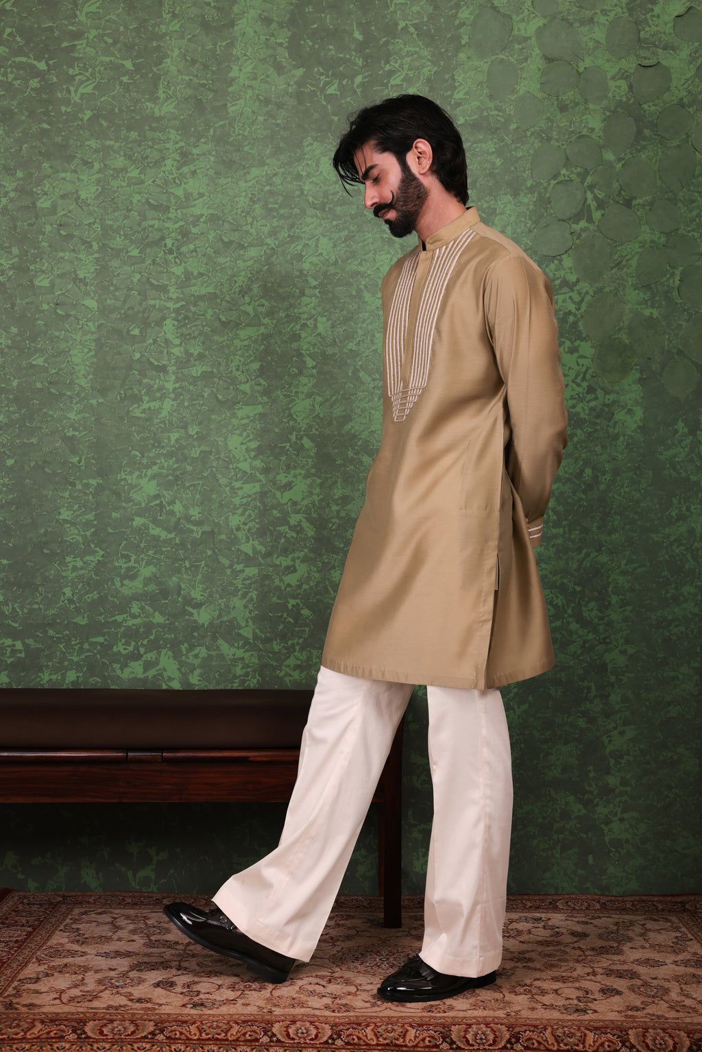 Tarana - Men's Sage Green Kurta Pant Set