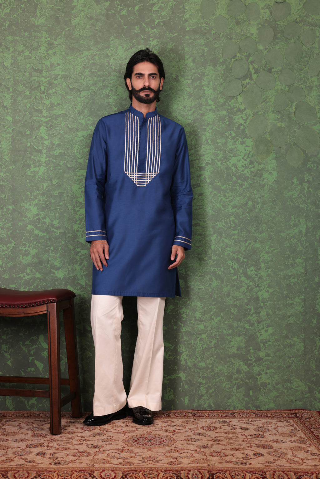 Tarana - Men's Royal Blue Kurta Pant Set