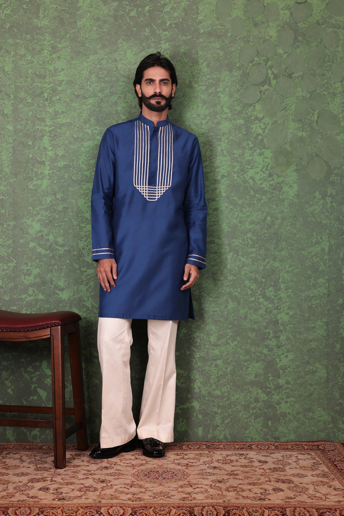 Tarana - Men's Royal Blue Kurta Pant Set
