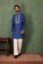Tarana - Men's Royal Blue Kurta Pant Set