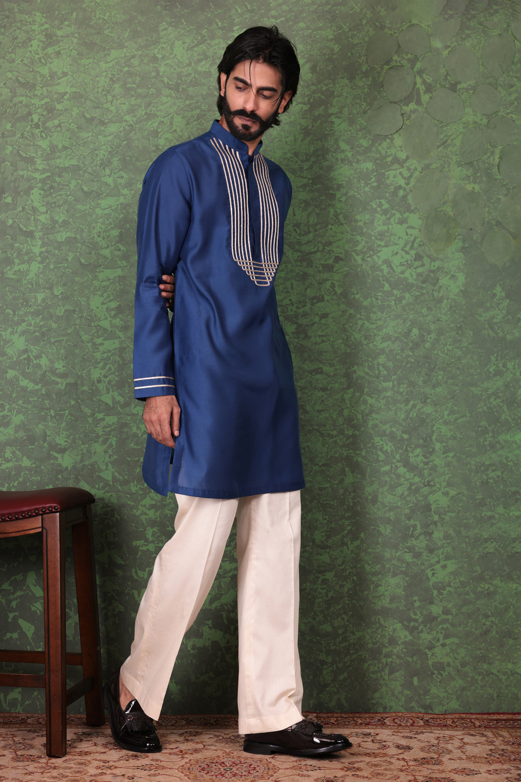 Tarana - Men's Royal Blue Kurta Pant Set