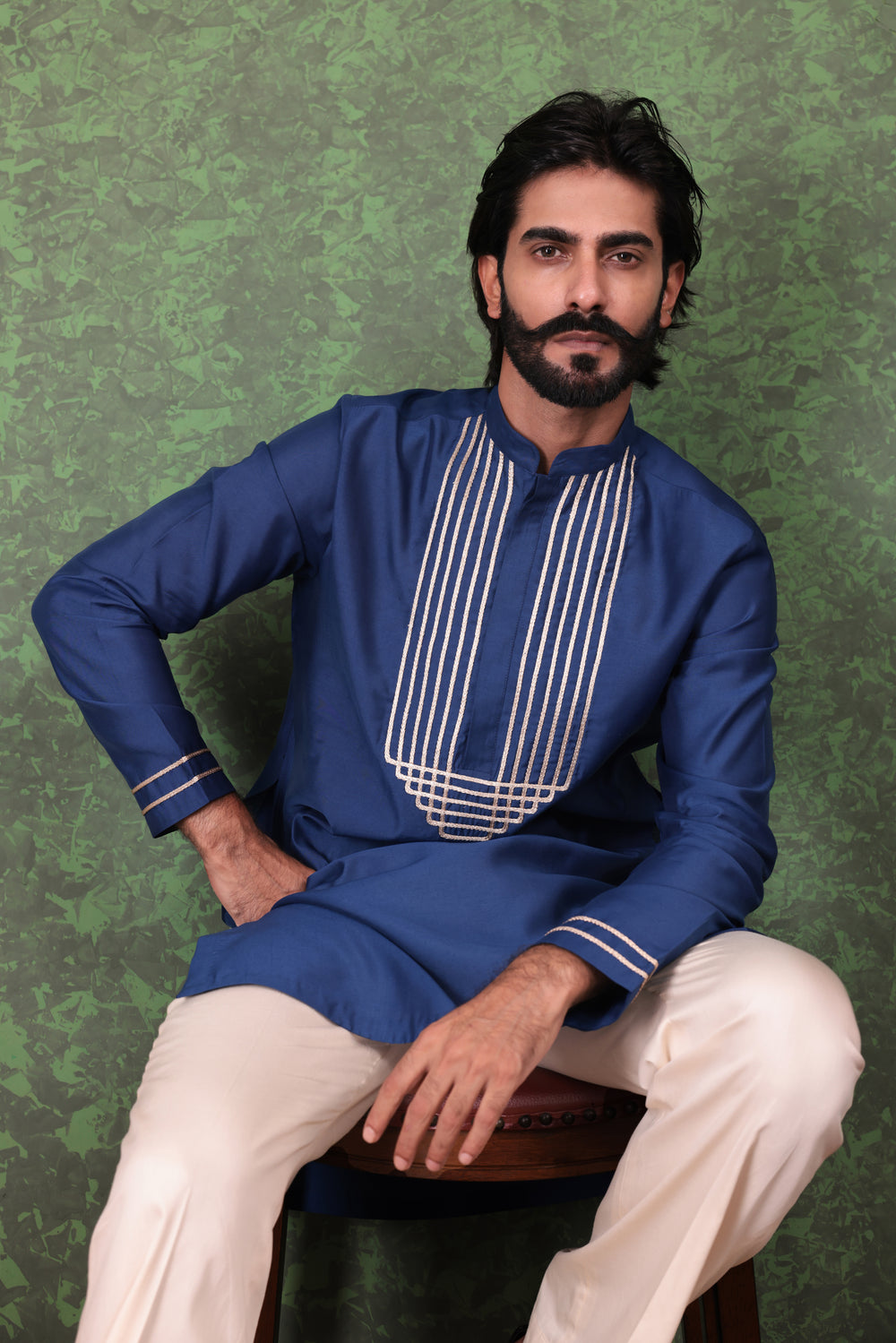 Tarana - Men's Royal Blue Kurta Pant Set