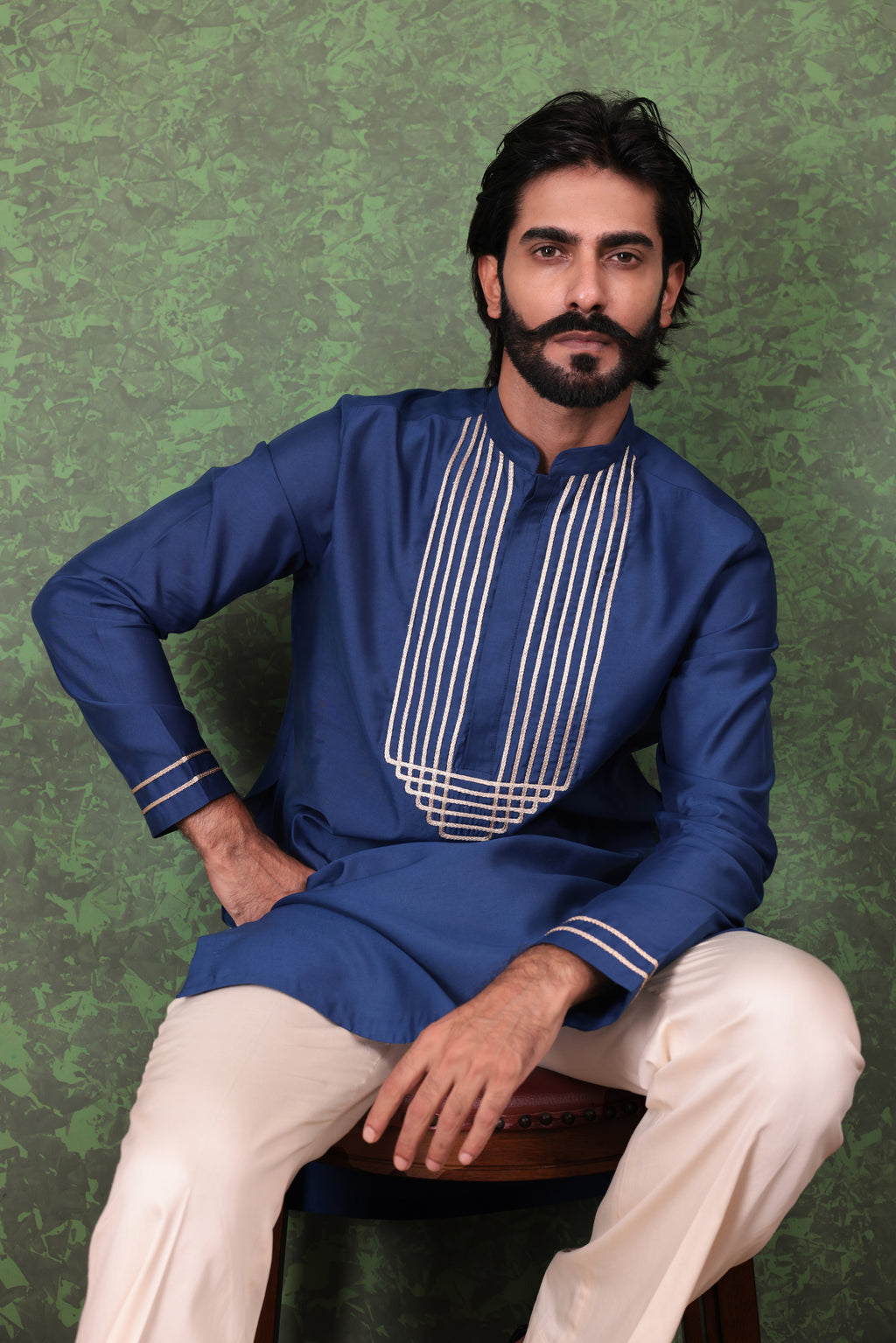 Tarana - Men's Royal Blue Kurta Pant Set