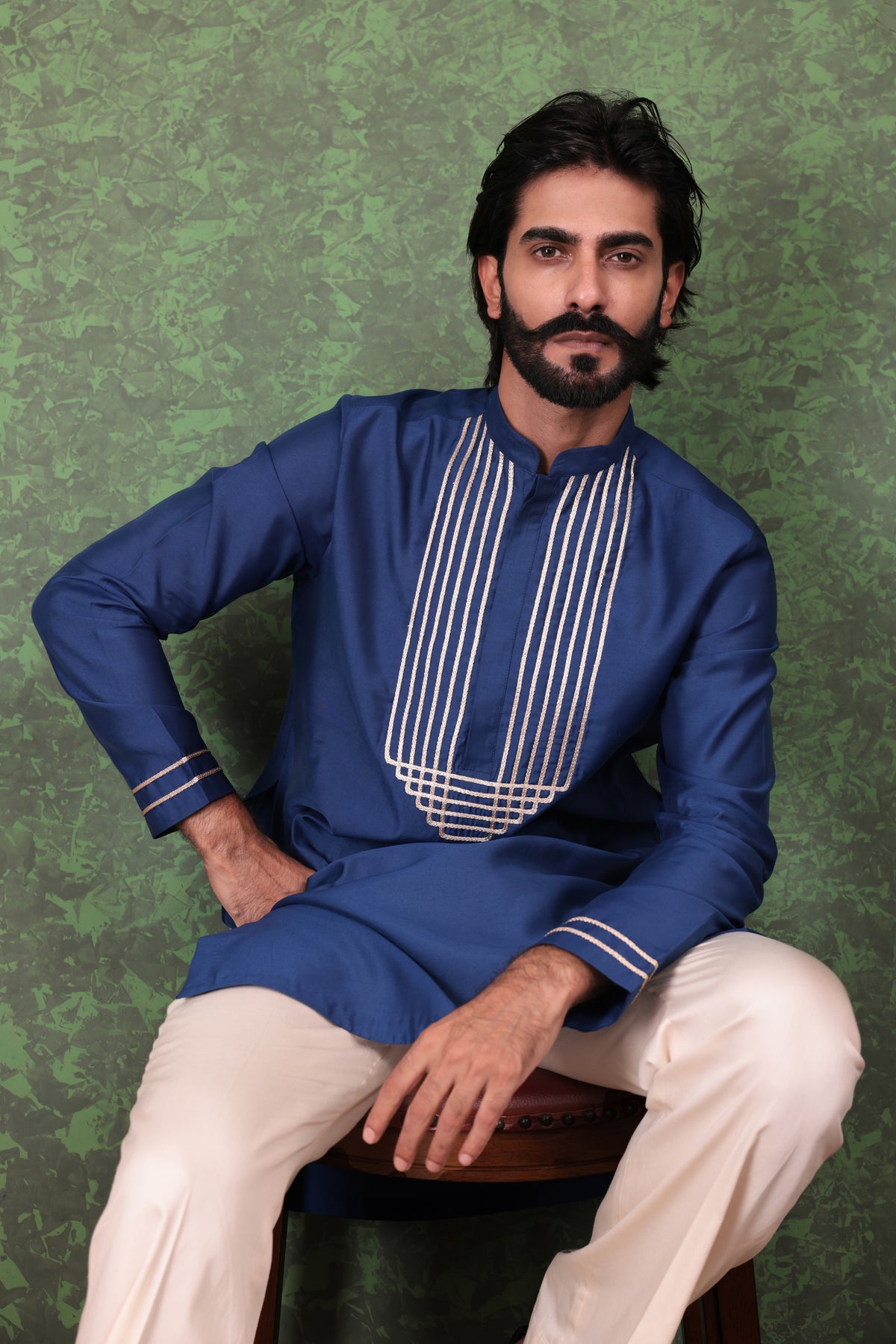 Tarana - Men's Royal Blue Kurta Pant Set