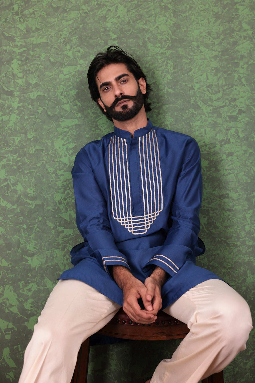 Tarana - Men's Royal Blue Kurta Pant Set