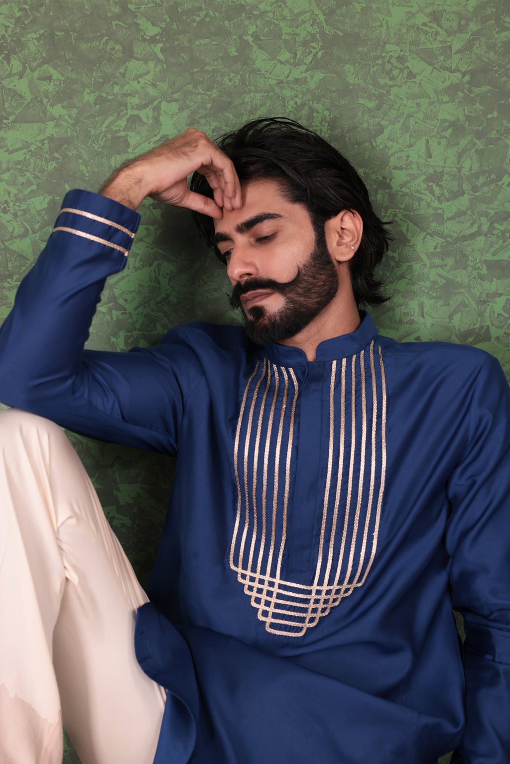 Tarana - Men's Royal Blue Kurta Pant Set