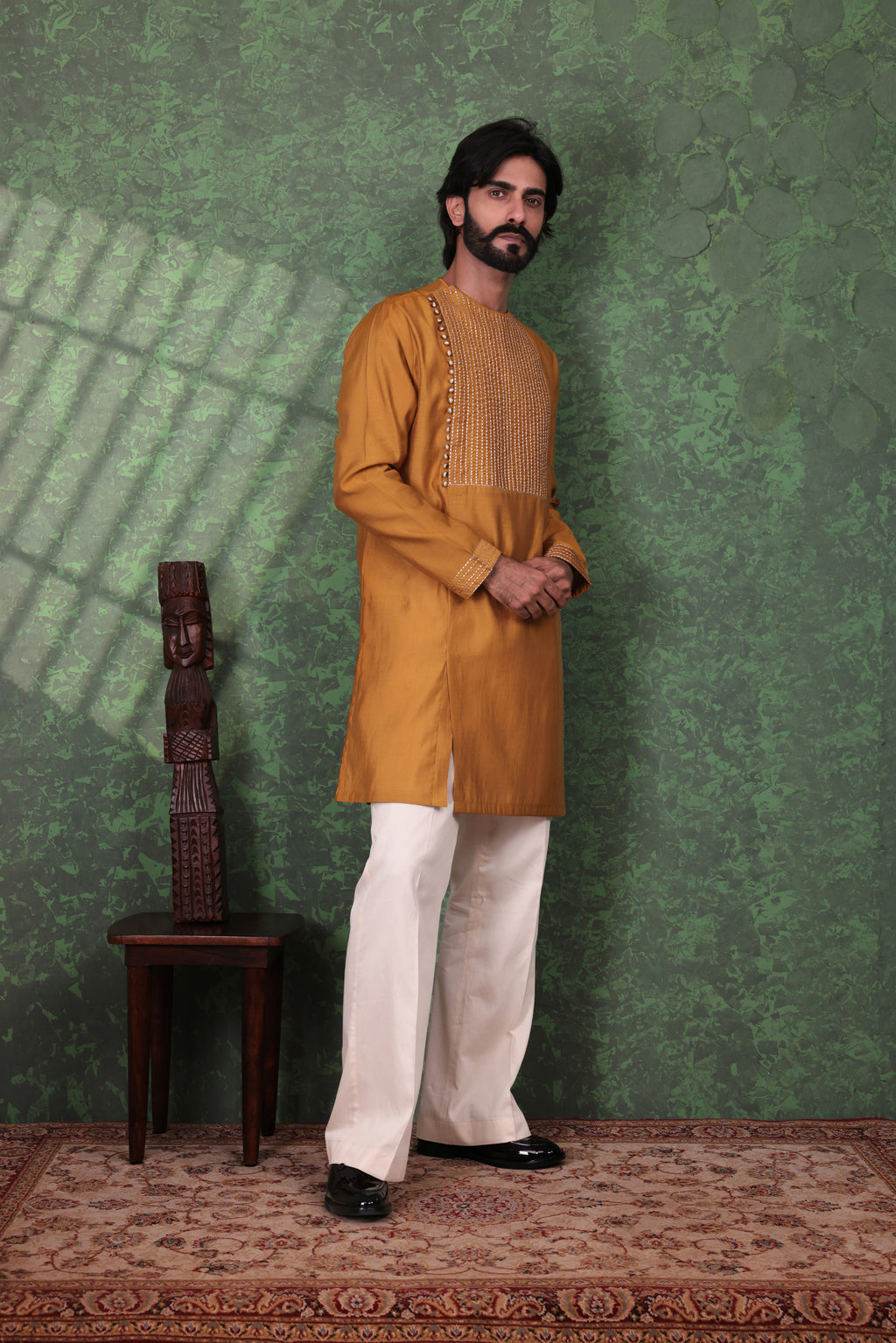Mizaaj - Men's Mustard Kurta set