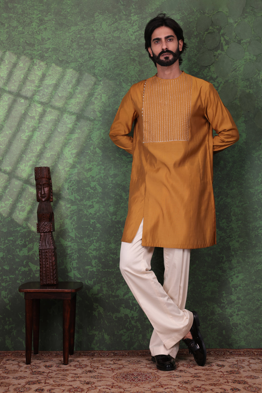 Mizaaj - Men's Mustard Kurta set