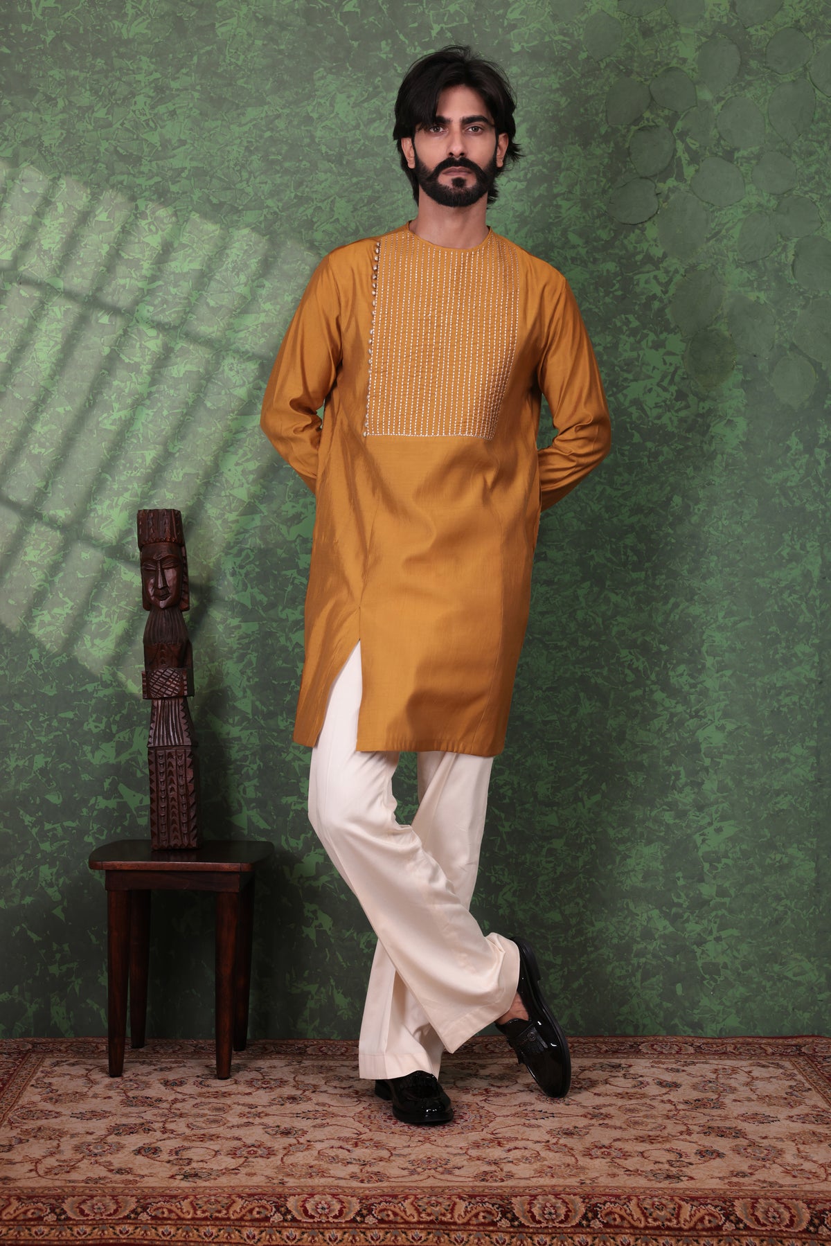 Mizaaj - Men's Mustard Kurta set