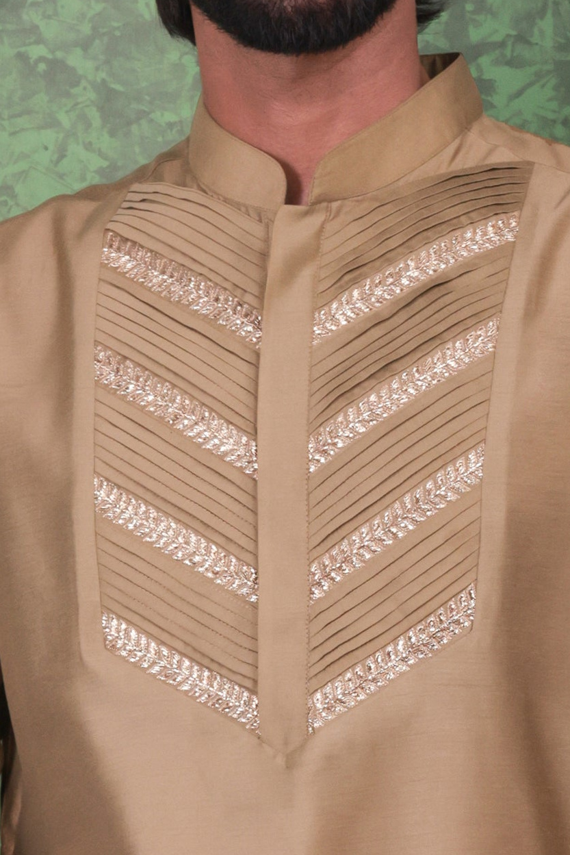 Gulzar - Men's Designer Sage Green Kurta Pant Set