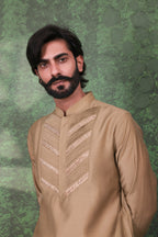 Gulzar - Men's Designer Sage Green Kurta Pant Set