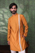 Dastoor - Men's Mustard Cotton Kurta set