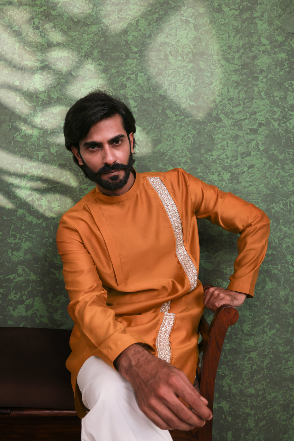 Dastoor - Men's Mustard Cotton Kurta set