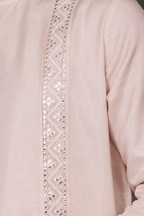 Dastoor - Men's Beige Cotton Kurta set