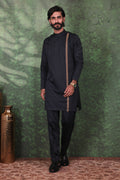 Dastoor - Men's Black Cotton Kurta set