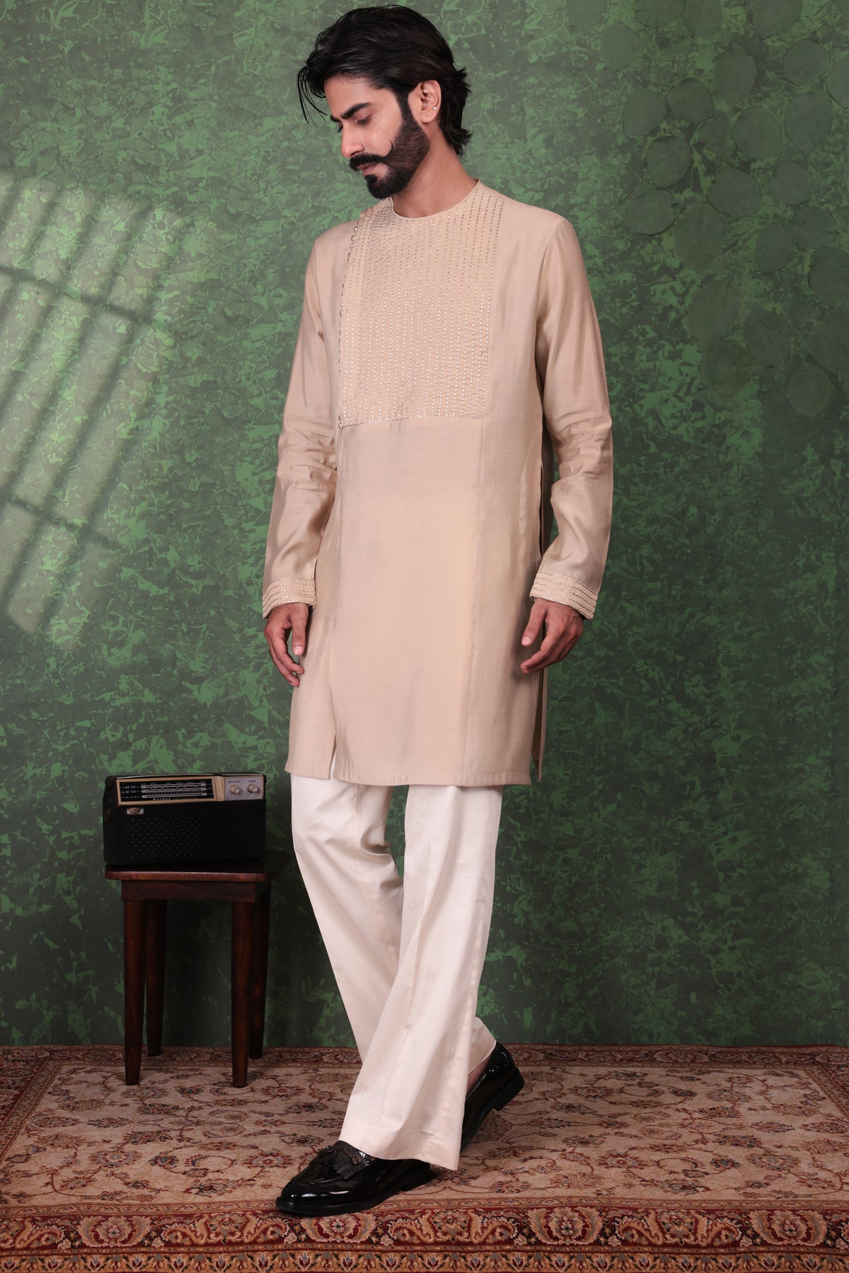 Mizaaj - Men's Beige Kurta set