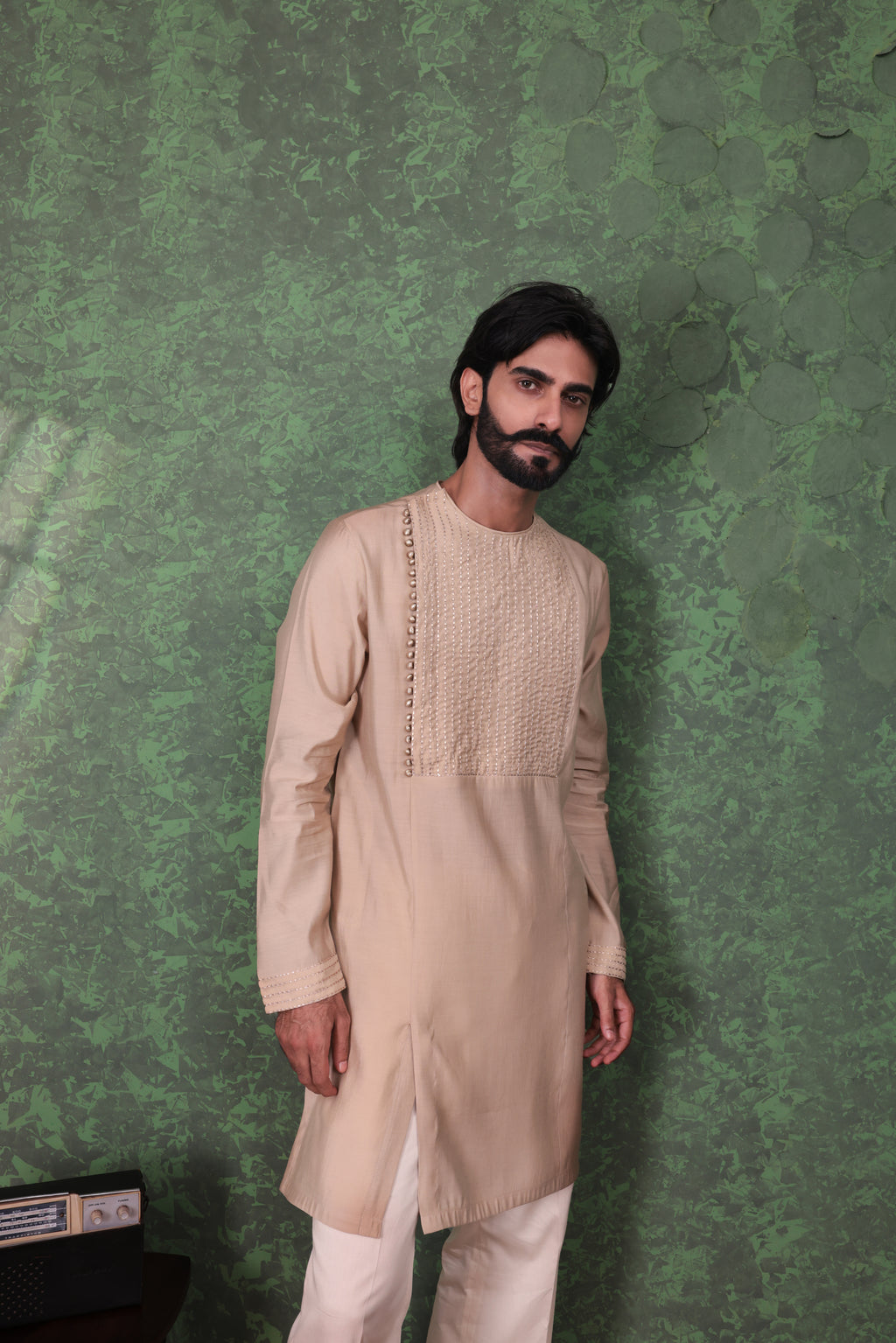 Mizaaj - Men's Beige Kurta set