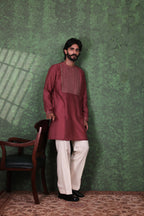 Mizaaj - Men's Wine Kurta set