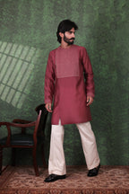 Mizaaj - Men's Wine Kurta set