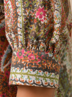 Baloon Puff Sleeves Paisley Dress