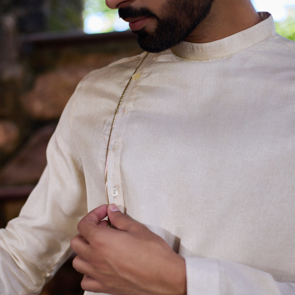 Band Collar Kurta set