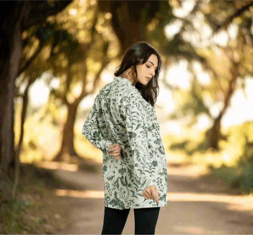 Women's Floral Oversize Fit Shirt Casual Shirt