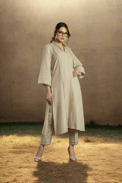 Women’s Side Pleated Centre Laced With Bell Sleeves Co-ord
