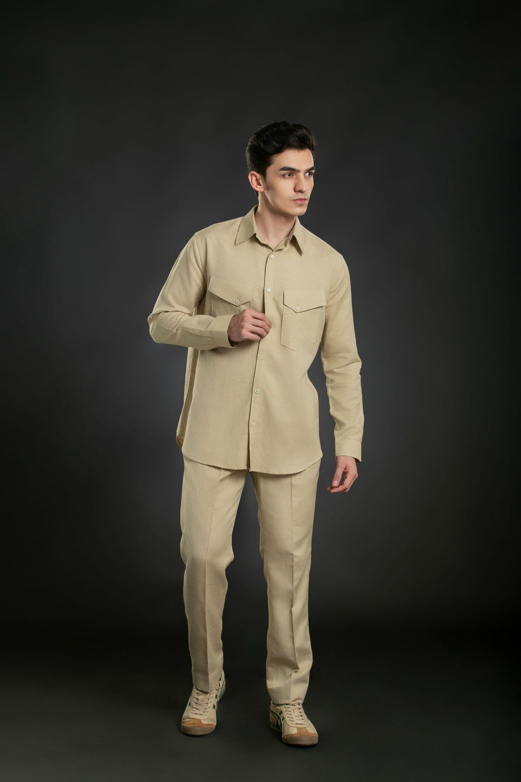 Beige co-ord mens set