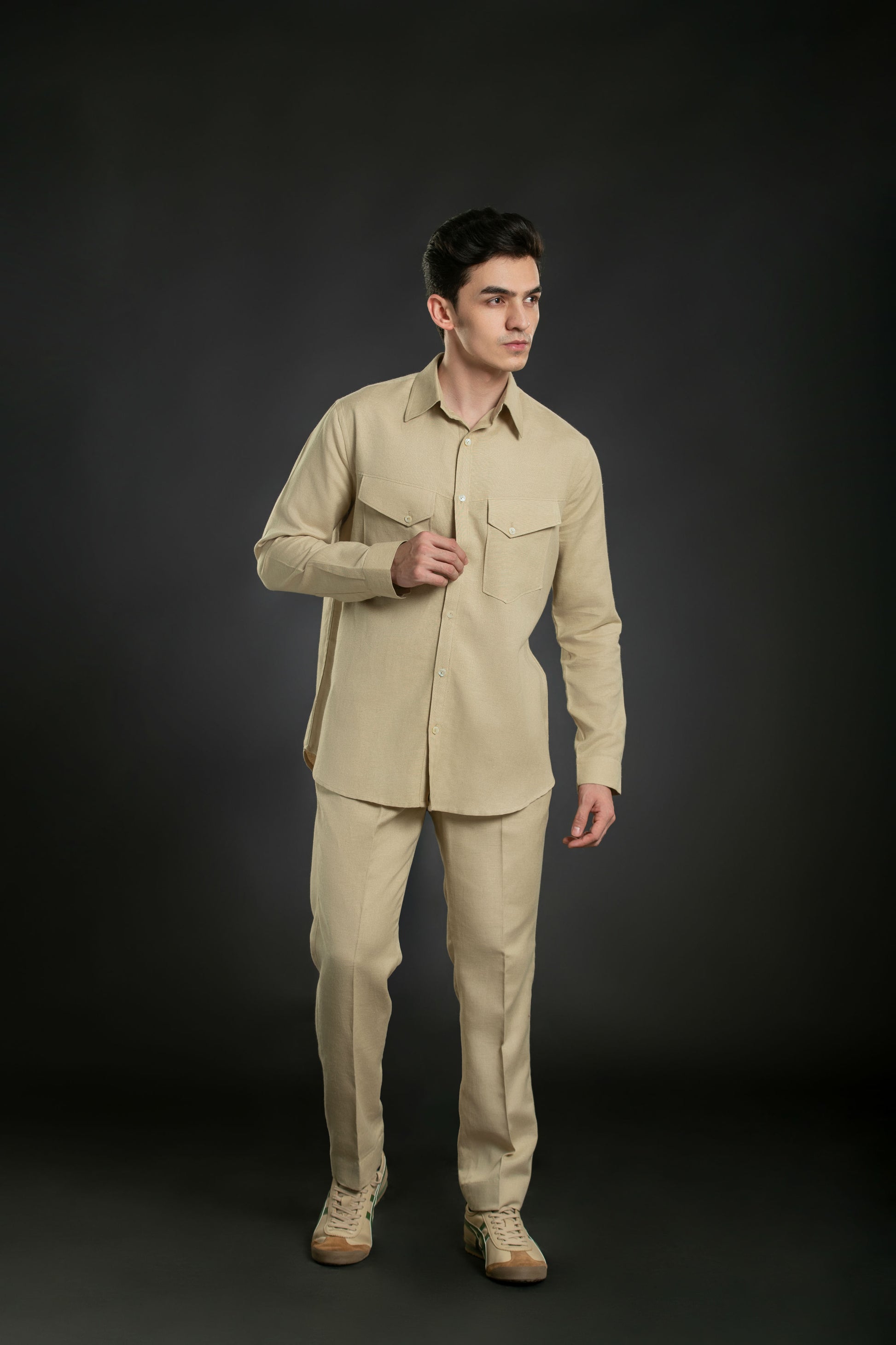 Beige co-ord mens set